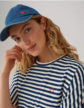 Opus Alovely Denim Cap blau