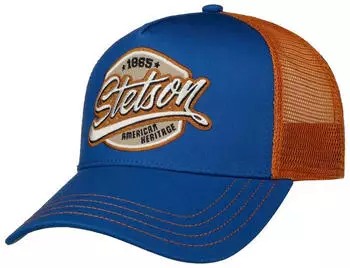 Stetson Madison Truckercap Classic Patch Snapback blau