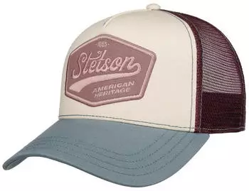 Stetson American Heritage Trucker Cap wei&szlig;-blau