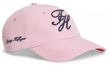 Tommy Hilfiger TH Script Soft 6 Panel Baseball Cap (AM0AM14120) navy / rosa