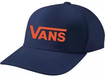 Vans Drop V Logo Snapback Cap (VN000QAH) marine/orange