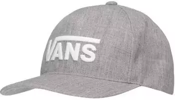 Vans Drop V Logo Snapback Cap (VN000QAH) cement heath/grau/wei&szlig;