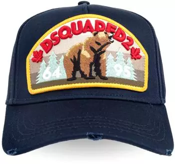 Dsquared2 Canada Bear Icon Baseball Cap (BCM0875) blau