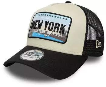 New Era New York 9Forty A-Frame Trucker Snapback Cap (60915918) black/stone