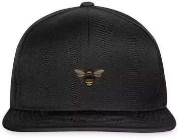 spreadshirt Snapback Cap Stickmotiv Hummel Lustiges Tier Design (D318294864P905-37291-app546-size29) schwarz/königsblau