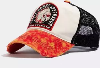 King Kerosin Angry Hawks Speedshop Trucker Cap Used Look (280289-128-ONE SIZE) offwhite