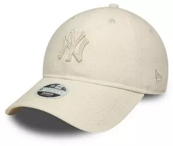 New Era 9Twenty WMNS Midi Linen Yankees Cap blanc cr&egrave;me