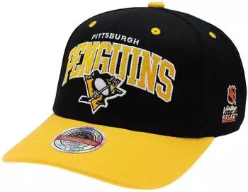 Mitchell & Ness Stretch Snapback Classic Red Cap Pittsburgh Penguins (MNHC19178-PPE) schwarz
