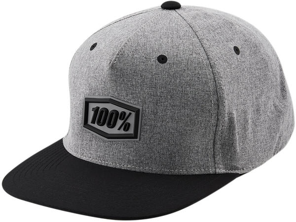 100% Enterprise Snapback Hat gunmetal heather