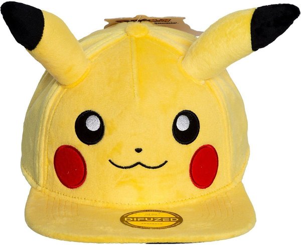 Difuzed Pokemon Pikachu Plush Snapback Cap