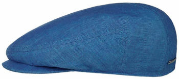 Stetson Driver Cap Linen Herringbone Flatcap (6223504) blue