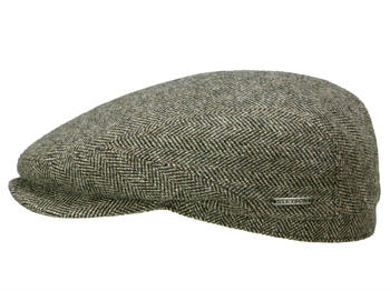 Stetson Driver Cap Wool Herringbone Flatcap (6380502) brown