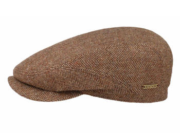 Stetson Driver Cap Wool Herringbone Flatcap (6380502) red brown