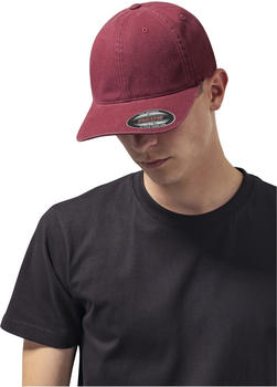 Flexfit Garment Washed Cotton Dad Hat (6997) maroon