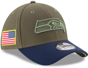 New Era 39thirty Cap Salute To Service Seattle Seahawks green