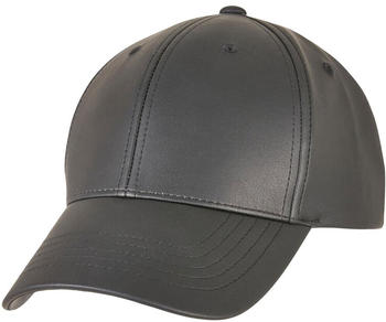 Flexfit Synthetic Leather Alpha Shape Dad Cap (6245AL) black