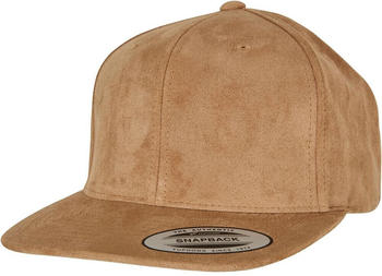 Flexfit Suede Leather Snapback Cap (6089SU) khaki