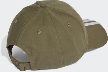Adidas Baseball 3-Streifen Cotton Twill Baseball Kappe (II3511) olive strata/white twill