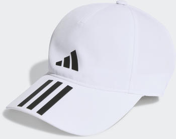 Adidas 3-Streifen Aeroready Running Training Baseball Kappe (HT2043) white/black/black