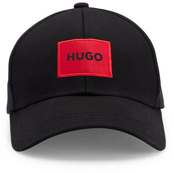 Hugo Cap aus Baumwoll-Twill mit rotem Logo-Label - Style Men-X 581-RL 50492745 schwarz