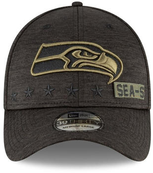 New Era NFL Seattle Seahawks Salute To Service 2020 Sideline 39thirty Stretch Fit Game Cap (60080194) black
