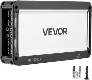 VEVOR MXD1000.4 Auto-Verst&auml;rker 4-Kanal Klasse D, 4x500W/4&Omega;, 4x1000W/2&Omega; (MXD1000.4)