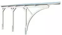 Skanholz Anlehncarport "Eifel" Leimholz 276 cm wei&szlig;