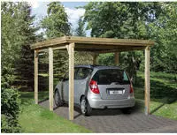weka Einzelcarport "617 Gr.1" Massivholz 270 cm braun