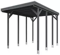 Skanholz Einzelcarport "Caravan-Friesland" Massivholz 355 cm dunkelgrau