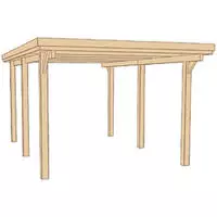 weka Einzelcarport "617 Gr.2" Massivholz 270 cm braun