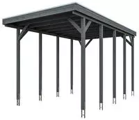 Skanholz Einzelcarport "Caravan-Friesland" Massivholz 355 cm dunkelgrau