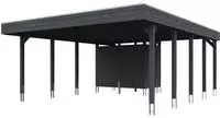 Skanholz Doppelcarport "Friesland Set 4" Massivholz 514 cm dunkelgrau