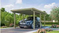 weka Einzelcarport ""617 Gr.1" aus kesseldruckimpr&auml;gniertem Kiefernholz" Massivholz