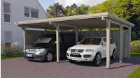 weka Doppelcarport "618 Gr.1" Massivholz 270 cm braun ohne Dacheindeckung