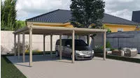 weka Doppelcarport "618 Gr.2" Massivholz 270 cm braun
