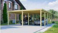 weka Doppelcarport "618 Gr.3" Massivholz 270 cm braun