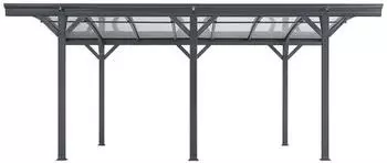 Juskys Carport mit Bogendach 5x3m