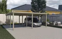 weka Doppelcarport "618 Gr.2" Massivholz 270 cm braun