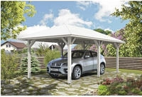 Skanholz Einzelcarport "Taunus" Leimholz 270 cm wei&szlig;