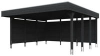 Skanholz Doppelcarport "Friesland Set 3" Massivholz 514 cm dunkelgrau