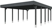Skanholz Doppelcarport "Friesland" Massivholz 514 cm dunkelgrau