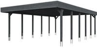 Skanholz Einzelcarport "Friesland" Massivholz 514 cm dunkelgrau
