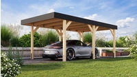 Karibu Einzelcarport "aus kesseldruckimpr&auml;gniertem Massivholz" Holz teilmassiv 288