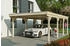 Skan Holz Einzelcarport Grunewald 427x796 cm 395 cm Einfahrtshöhe mit Aluminiumdach