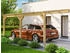 Skan Holz Anlehncarport Vogtland 300x541 cm 213 cm Einfahrtshöhe natur