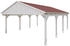 Skan Holz Doppelcarport Fichtelberg 618x808 cm 574 cm Einfahrtshöhe mit roten Schindeln
