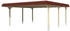Skan Holz Doppelcarport Wendland 630x637 cm 216 cm Einfahrtshöhe mit EPDM-Dach rote Blende Nussbaum