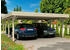 Skan Holz Doppelcarport Spessart 611x846 cm 220 cm Einfahrtshöhe natur