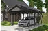 Skan Holz Einzelcarport Wallgau 380x600 cm 215 cm Einfahrtshöhe mit Dachlattung Schiefergrau