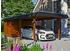 Skan Holz Einzelcarport Wendland 362x870 cm 206 cm Einfahrtshöhe braun
